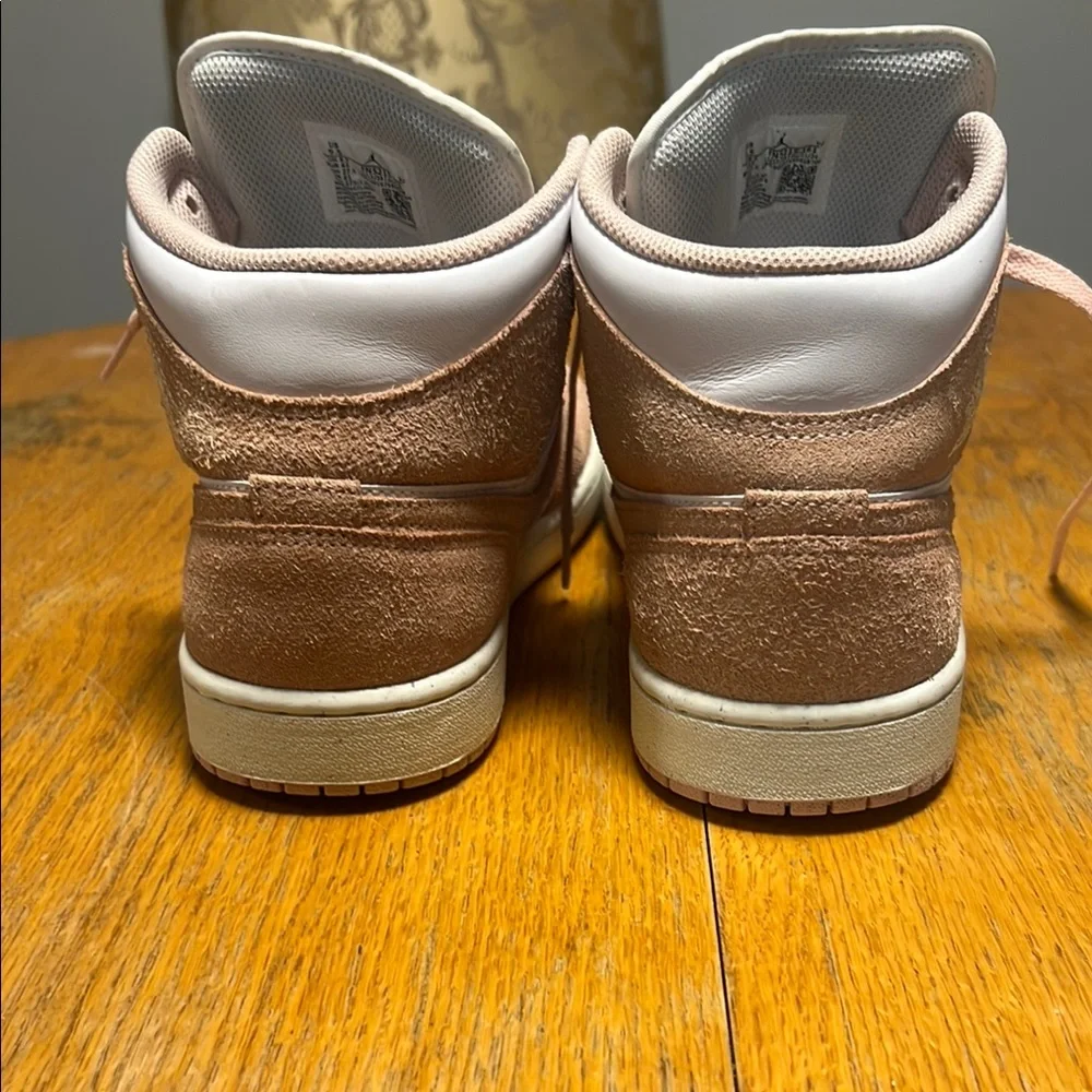 Jordan men’s  High-Top Sneakers - Tan and White